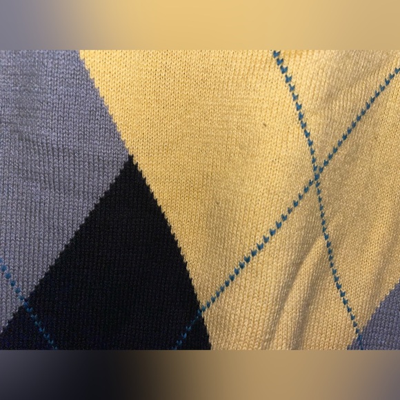 NWT RARE Fred Perry Amy Winehouse Black Yellow Argyle Jumper Dress US 10 UK 14 - Picture 16 of 16